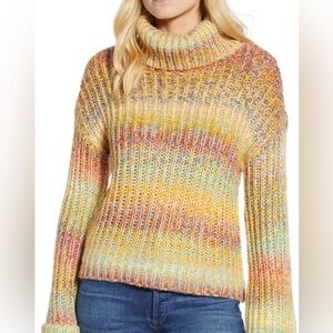 OAK & IVY Multicolor boho Cowl Neck Sweater size small